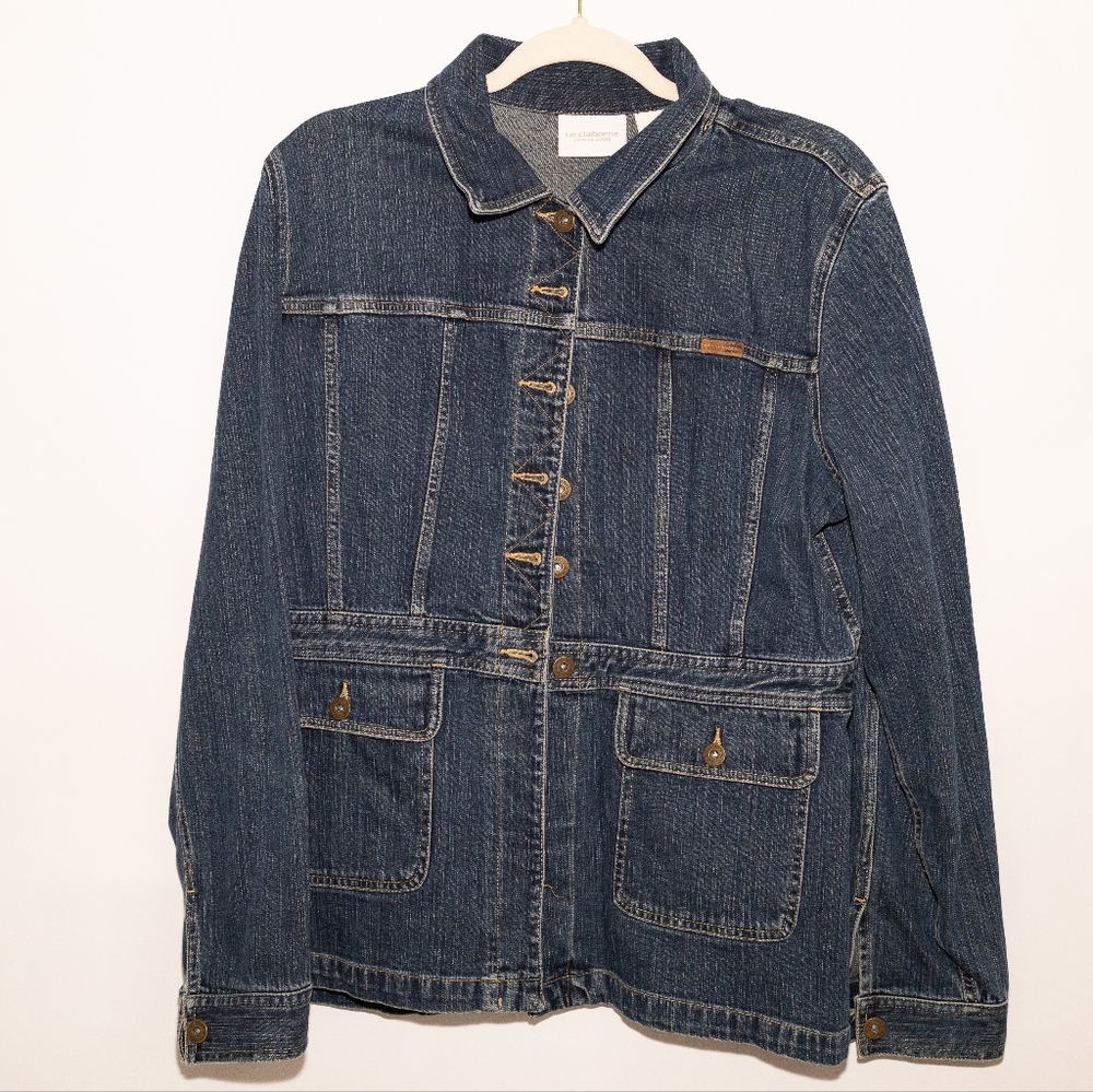 Liz Claiborne Lizwear Jeans Denim Utility Jacket Blue – Women’s L